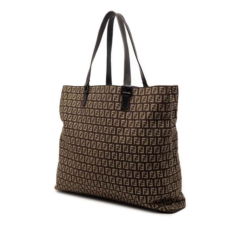 Fendi Zucchino Canvas Tote Brown Canvas Very good condition - Back View