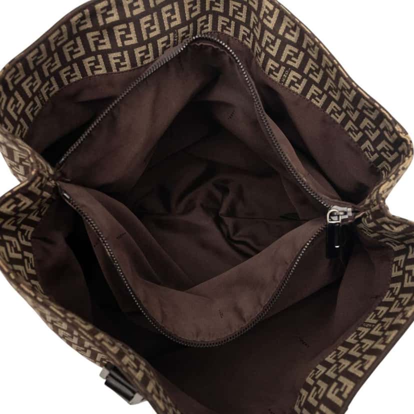 Fendi Zucchino Canvas Tote Brown Canvas Very good condition - Model View