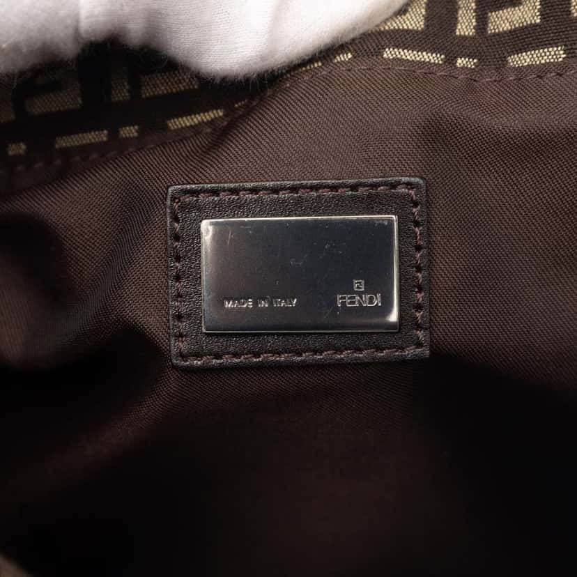 Fendi Zucchino Canvas Tote Brown Canvas Very good condition - Box View