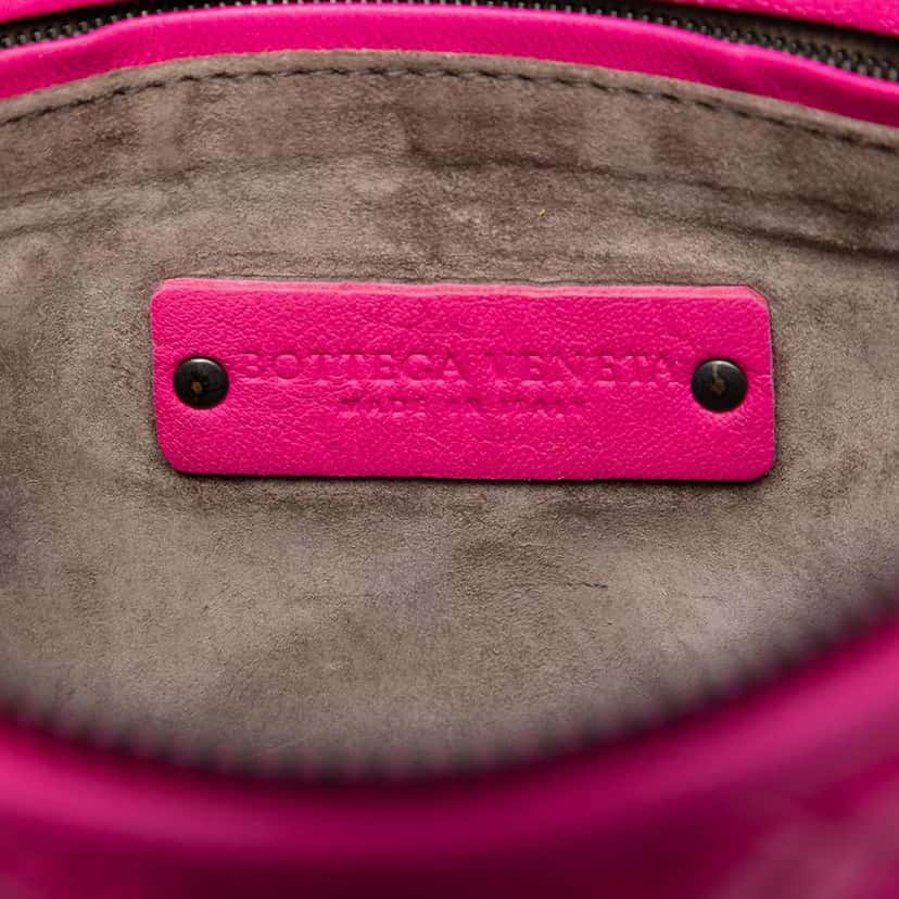 Bottega Veneta Mini Nappa Intrecciato Nodini Crossbody Pink Leather Very good condition - Box View