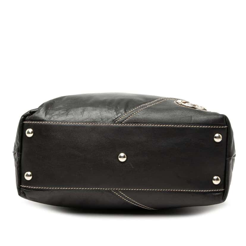 Gucci Leather Britt Tote Black Leather Very good condition - Inside View