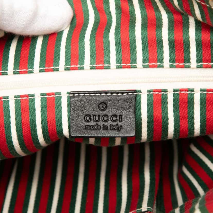 Gucci Leather Britt Tote Black Leather Very good condition - Box View