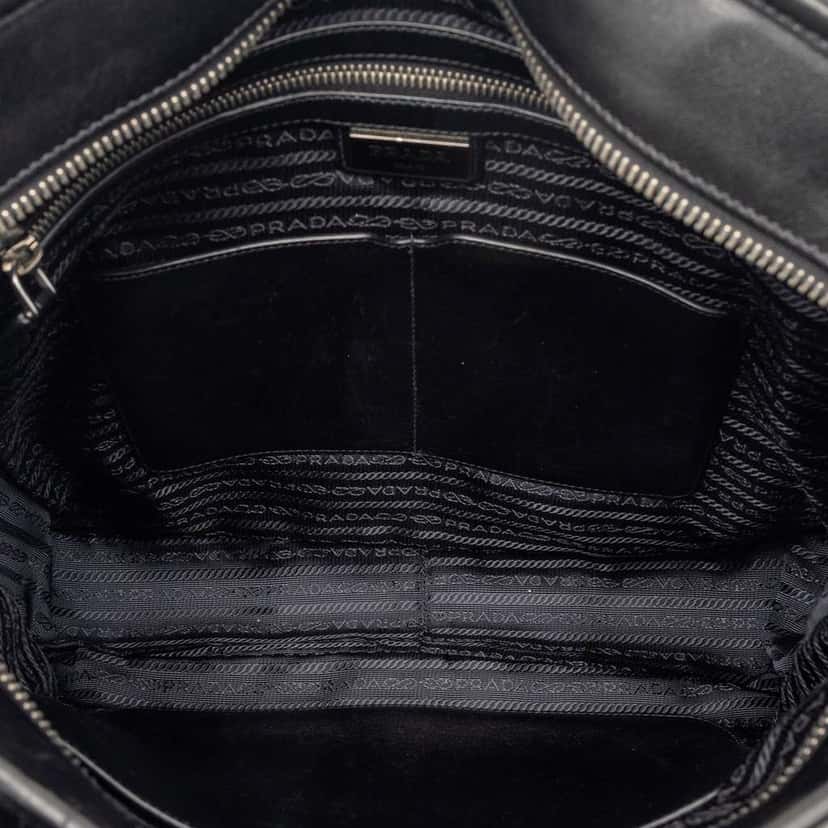 Prada Leather Satchel Black Leather Very good condition - Model View