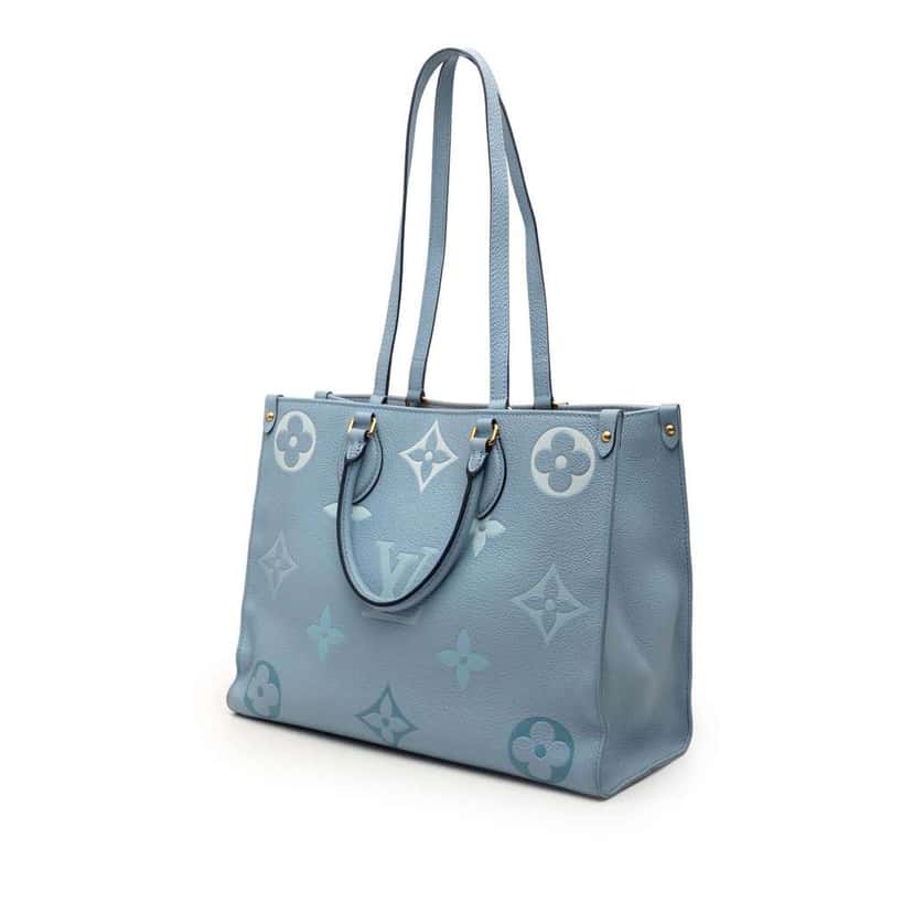 Louis Vuitton Monogram Empreinte Giant By The Pool Onthego MM Blue Leather Very good condition - Back View