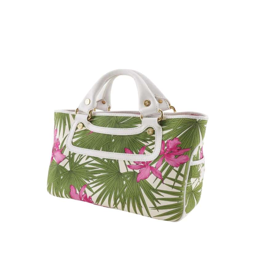 Celine Canvas Botanical Print Boogie Handbag White Canvas Very good condition - Inside View