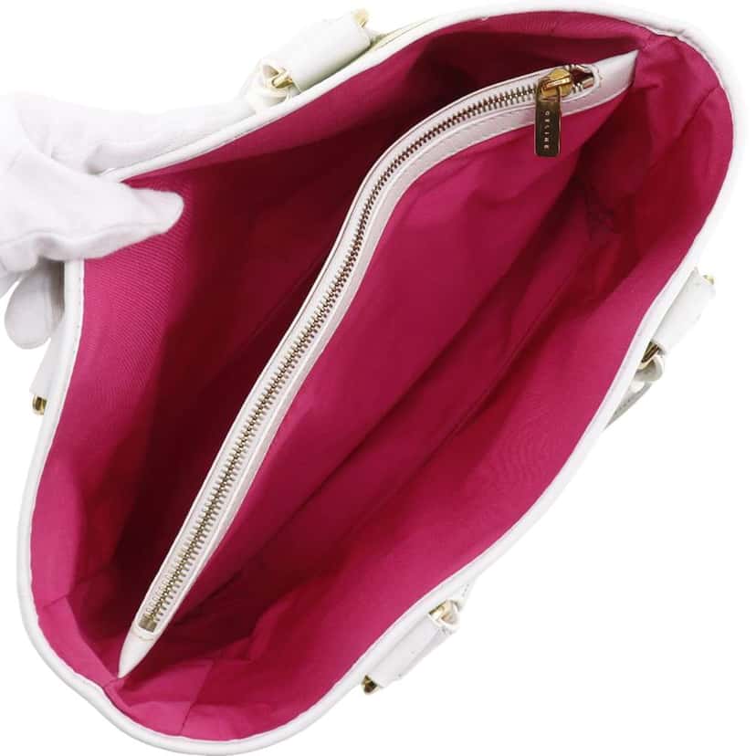 Celine Canvas Botanical Print Boogie Handbag White Canvas Very good condition - Box View