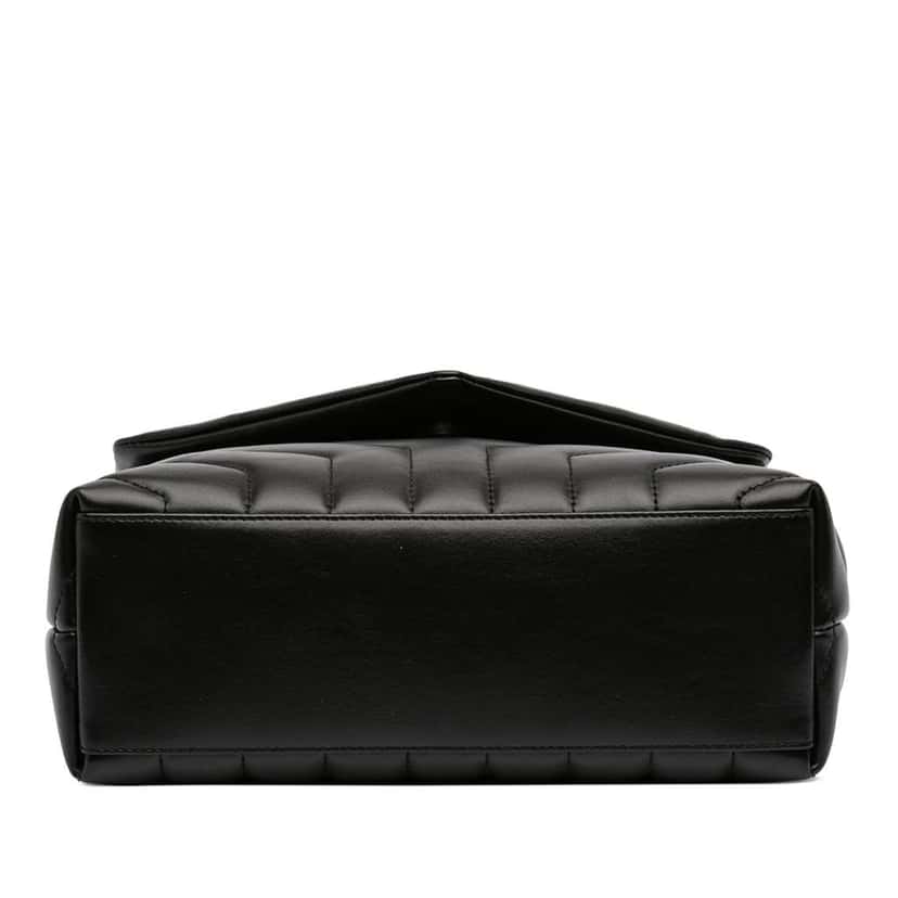 Saint Laurent Small Matelasse Calfskin Monogram LouLou Shoulder Bag Black Leather Very good condition - Inside View