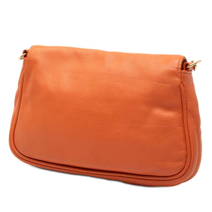 Fendi Leather Fendista Pochette Crossbody Orange Leather Very good condition - Back View