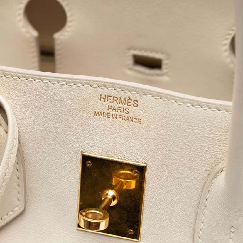 Hermès Swift Birkin Retourne 35 White Leather Very good condition - Box View