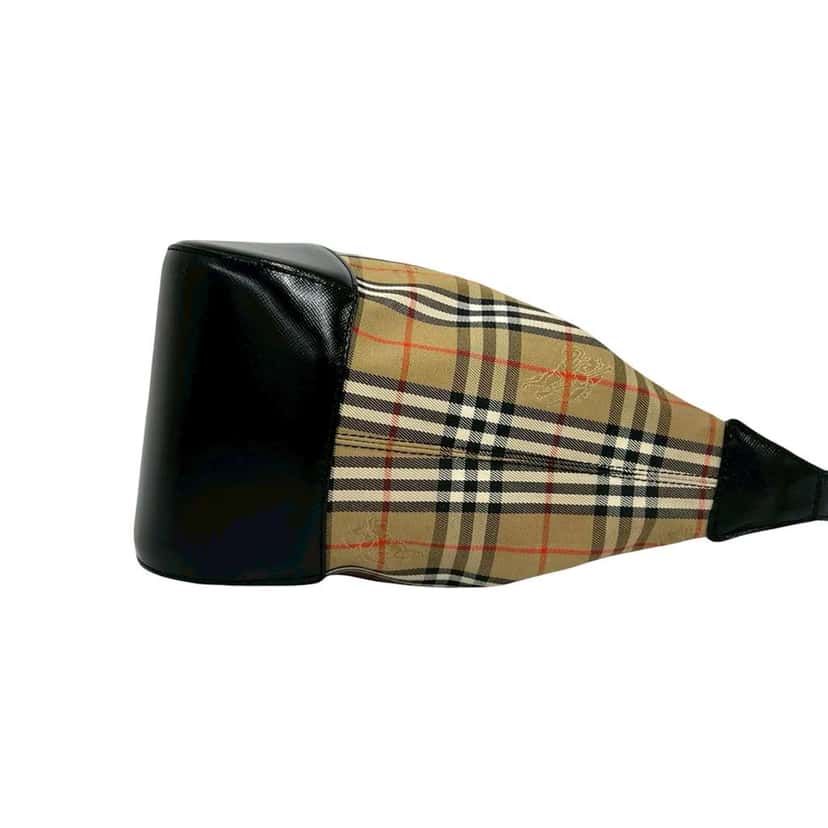 Burberry Haymarket Check Canvas Shoulder Bag Beige Canvas Very good condition - Box View