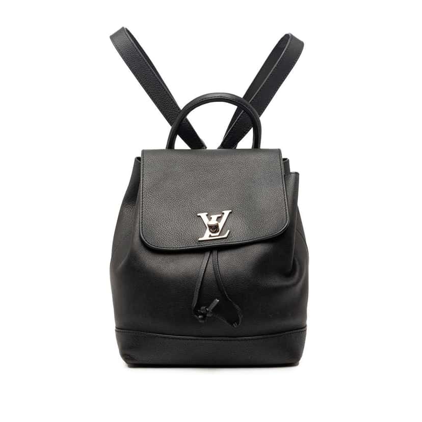 Louis Vuitton Taurillon Lockme Backpack Black Leather Very good condition - Front View