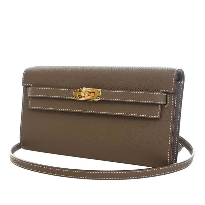 Hermès Epsom Kelly To Go Wallet Brown Leather Very good condition - Inside View