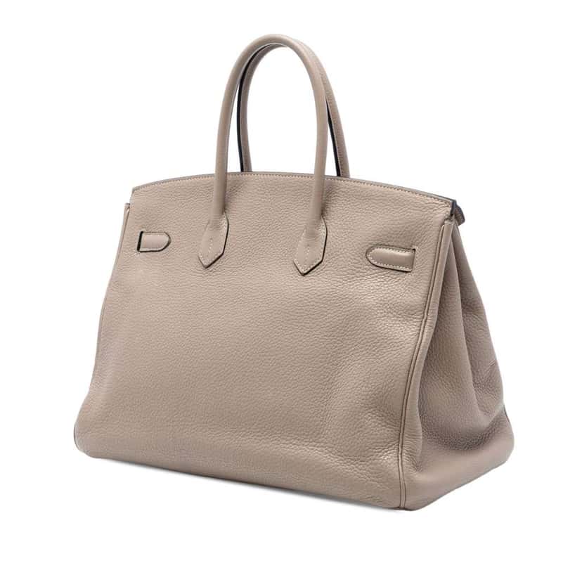 Hermès Togo Birkin Retourne 35 Beige Leather Very good condition - Back View