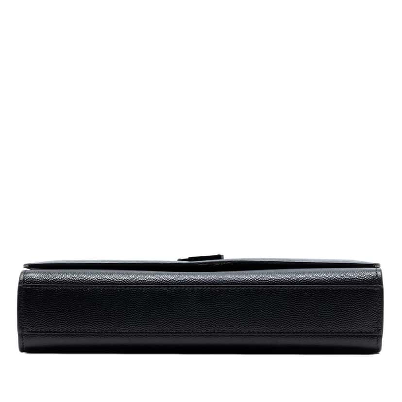 Saint Laurent Medium Grain De Poudre Monogram Monochrome Kate Crossbody Black Leather Very good condition - Inside View