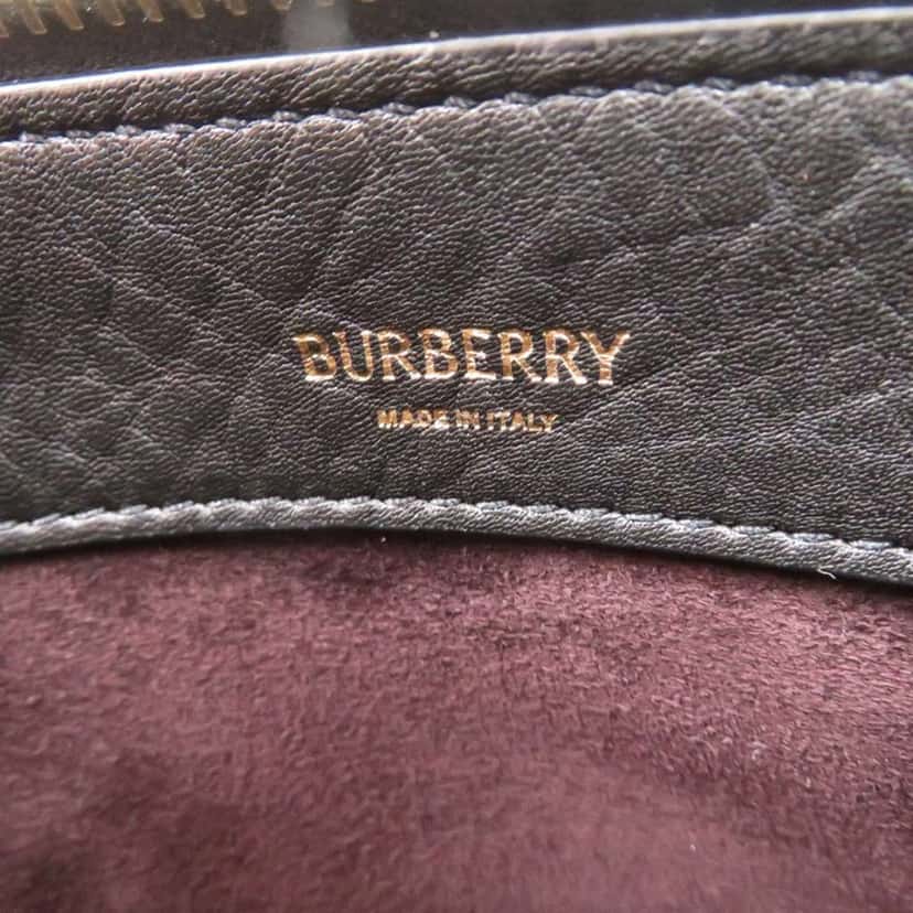 Burberry Small Calfskin Knight Shoulder Bag Black Leather Never worn - Box View