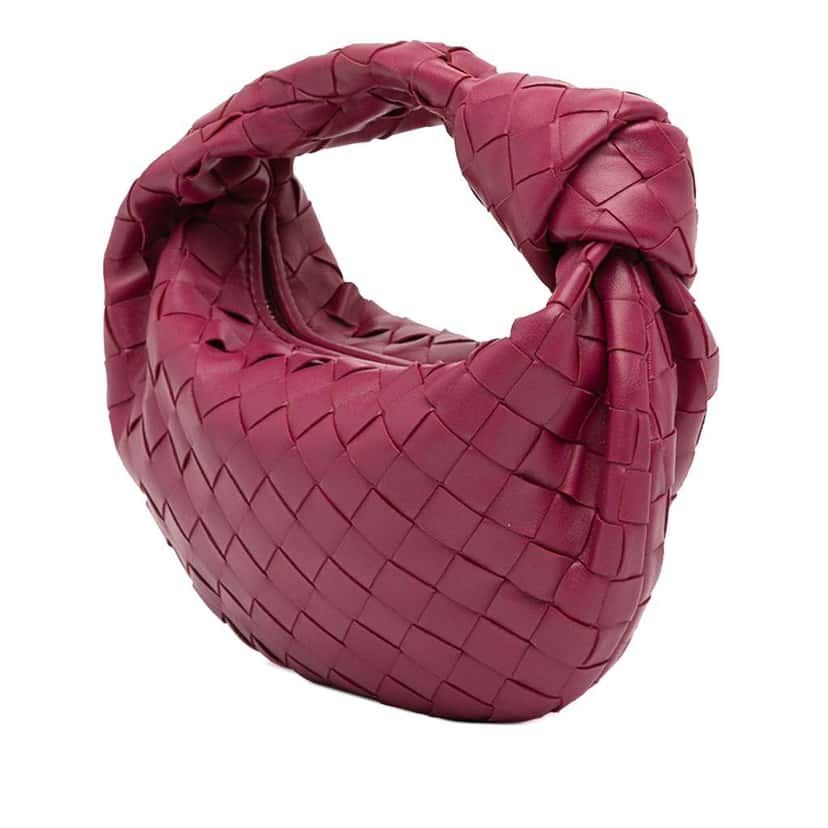 Bottega Veneta Mini Nappa Intrecciato Jodie Purple Leather Very good condition - Back View