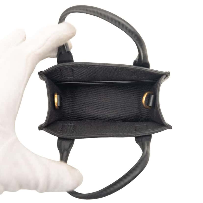 Valentino Mini Leather VLogo Walk Tote Black Leather Very good condition - Model View