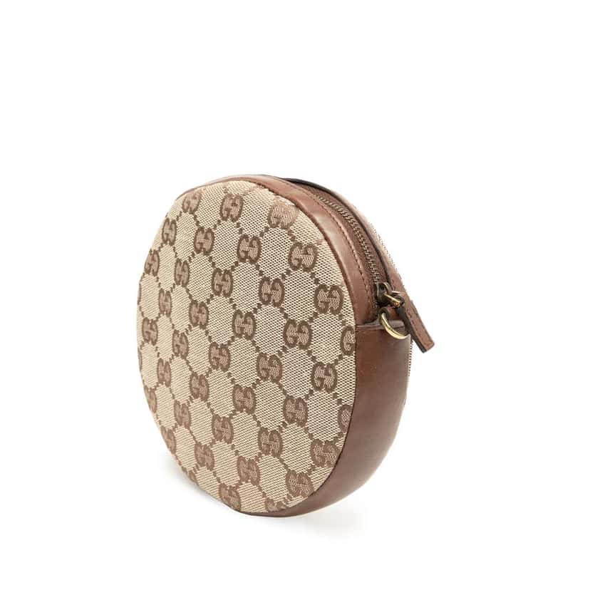 Gucci GG Canvas Round Crossbody Beige Canvas Very good condition - Back View
