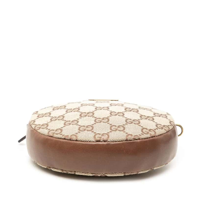 Gucci GG Canvas Round Crossbody Beige Canvas Very good condition - Inside View