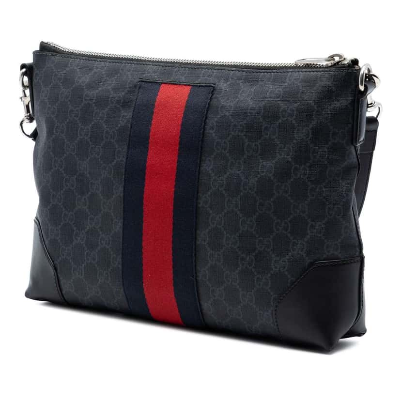 Gucci GG Supreme Web Crossbody Black Canvas Very good condition - Back View