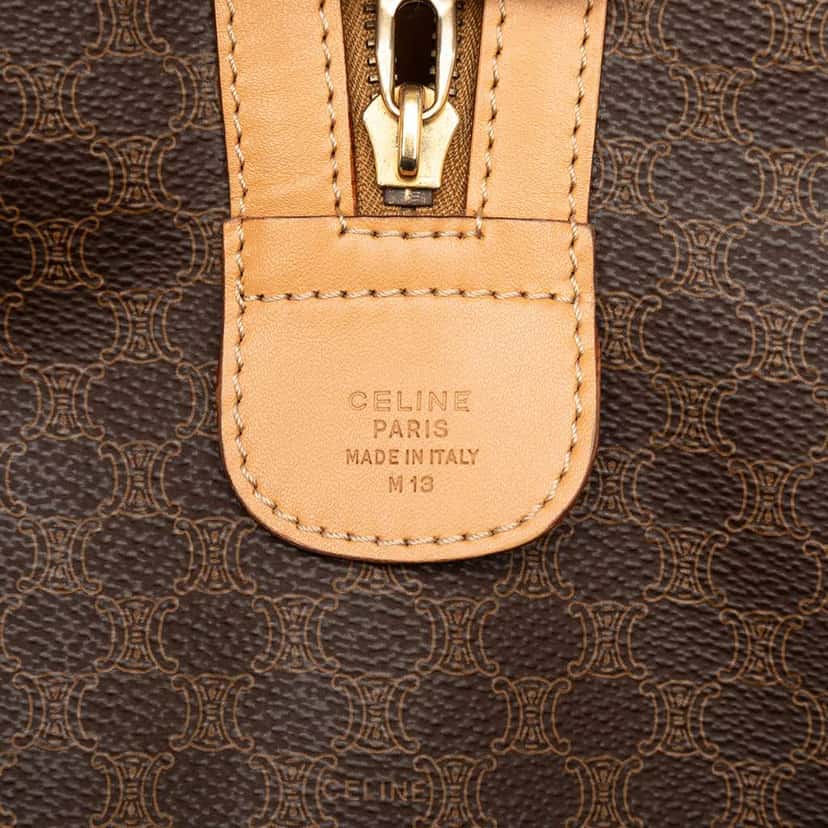 Celine Macadam Coated Canvas Boston Bag Brown Canvas Very good condition - Box View