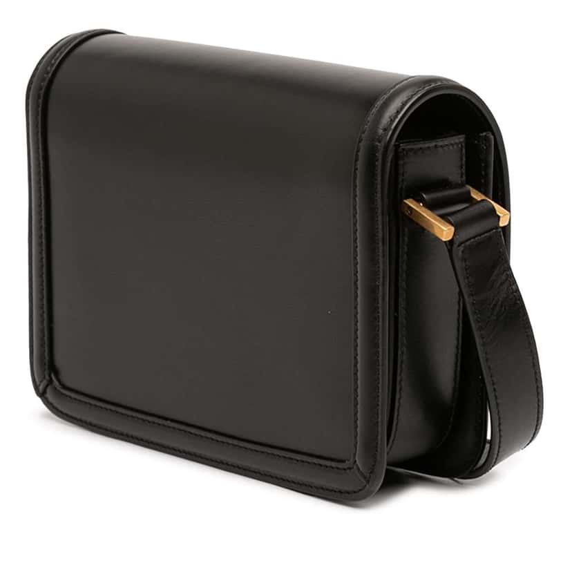 Saint Laurent Small Calfskin Solferino Satchel In Box Black Leather Very good condition - Back View