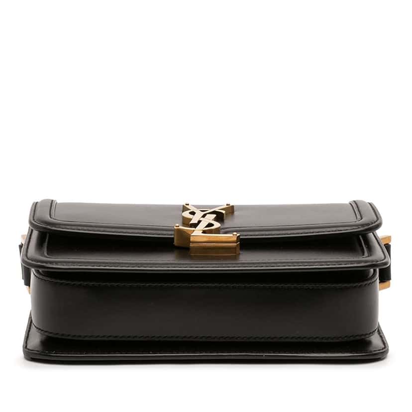 Saint Laurent Small Calfskin Solferino Satchel In Box Black Leather Very good condition - Inside View