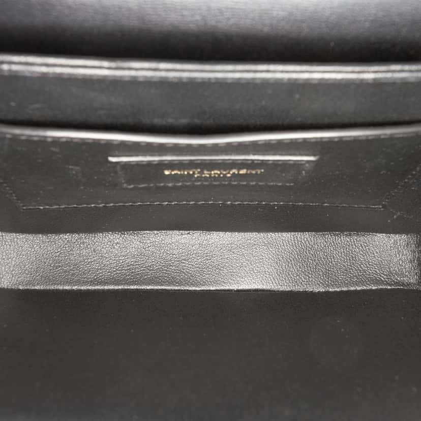 Saint Laurent Small Calfskin Solferino Satchel In Box Black Leather Very good condition - Model View