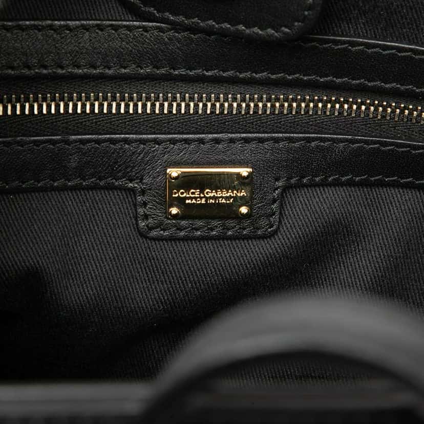 Dolce & Gabbana Leopard Print Coated Canvas Miss Escape Tote Brown Canvas Very good condition - Box View