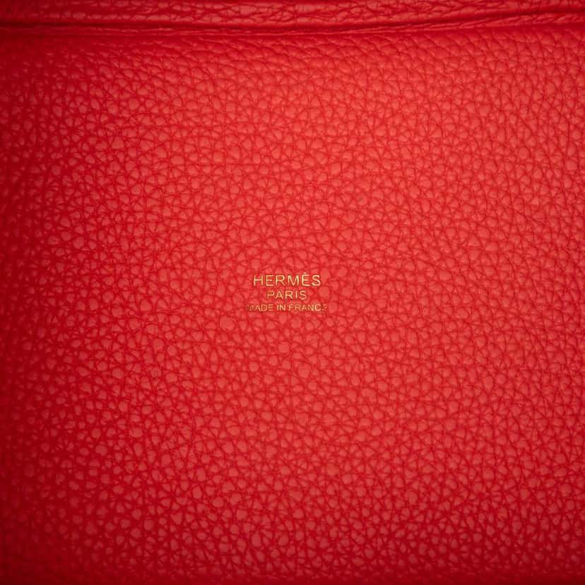 Hermès Clemence Picotin Lock 18 Red Leather Very good condition - Box View