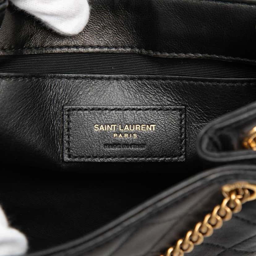 Saint Laurent Mini Quilted Lambskin Monogram Nolita Bag Black Leather Very good condition - Box View