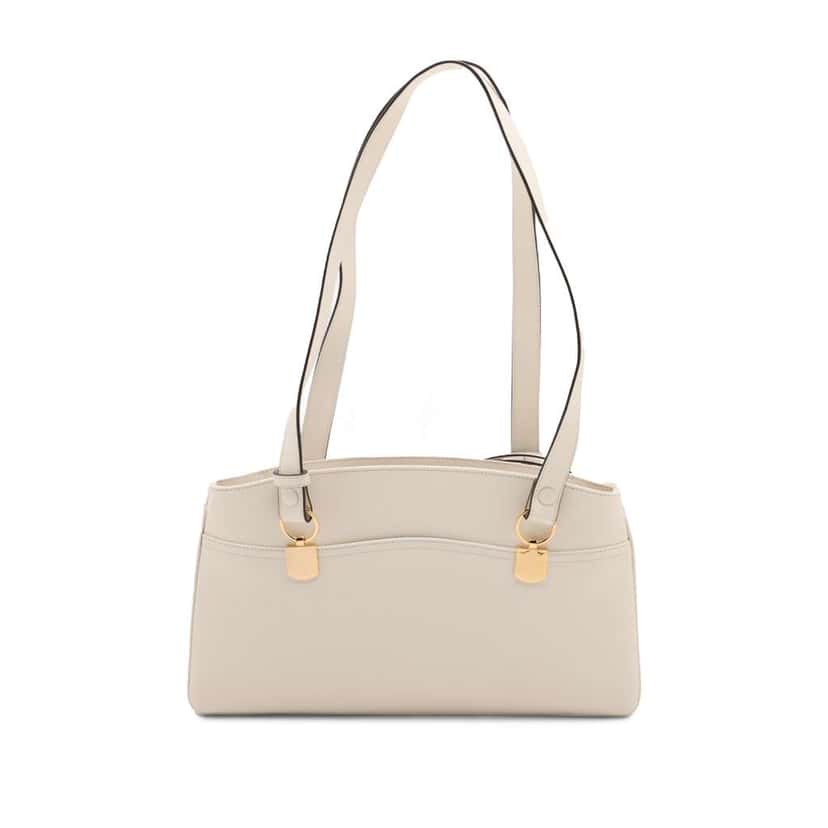 Gucci Large Leather Arli Shoulder Bag White Leather Very good condition - Back View