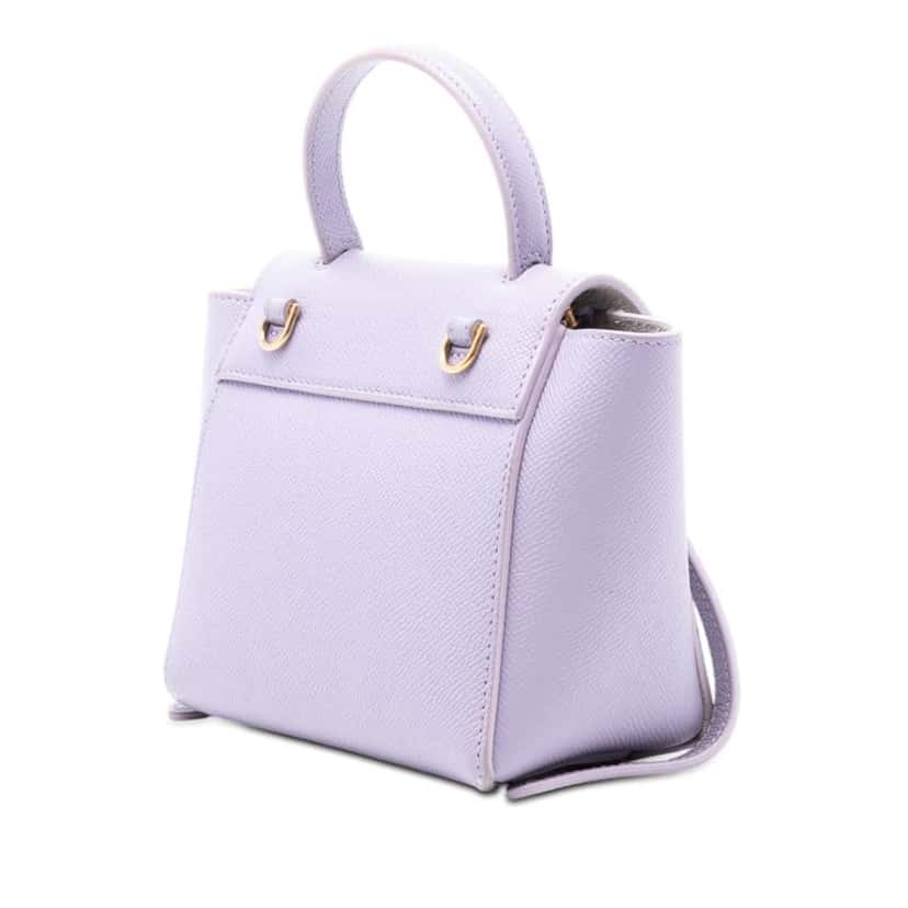 Celine Pico Grained Calfskin Belt Bag Purple Leather Very good condition - Back View