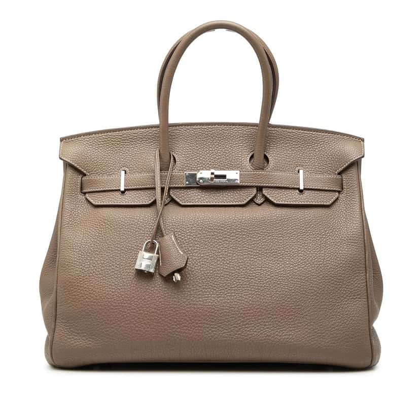 Hermès Togo Birkin Retourne 35 Brown Leather Very good condition - Front View