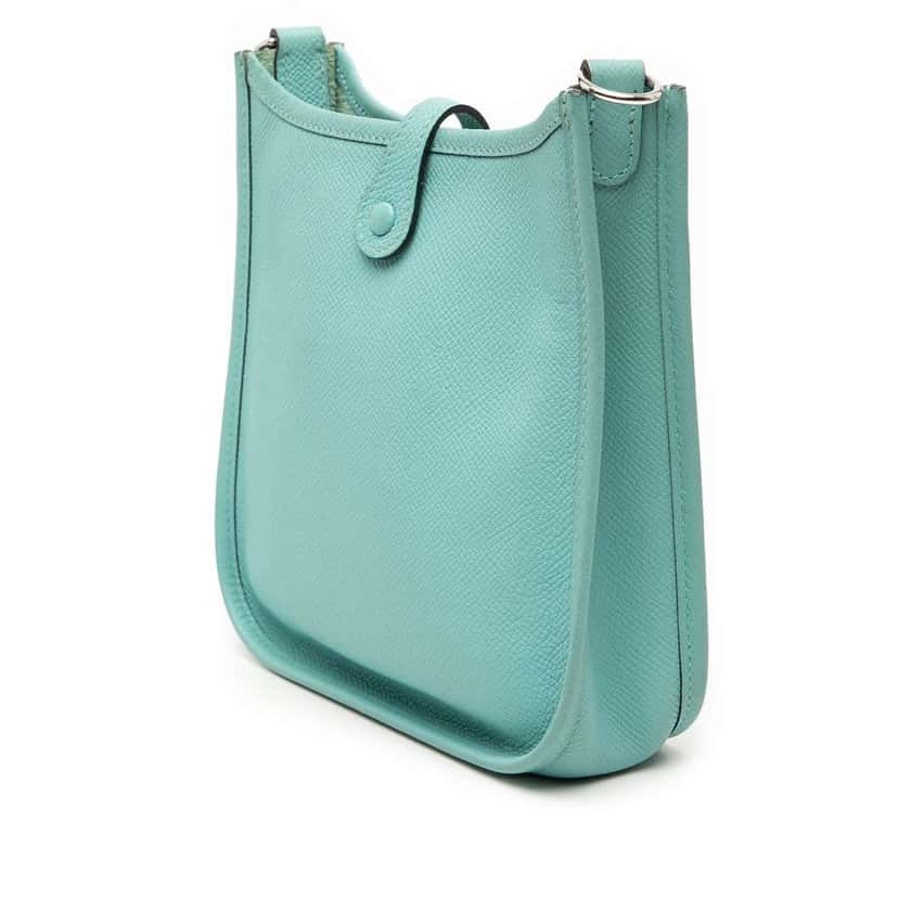 Hermès Epsom Evelyne I TPM Blue Leather Very good condition - Back View