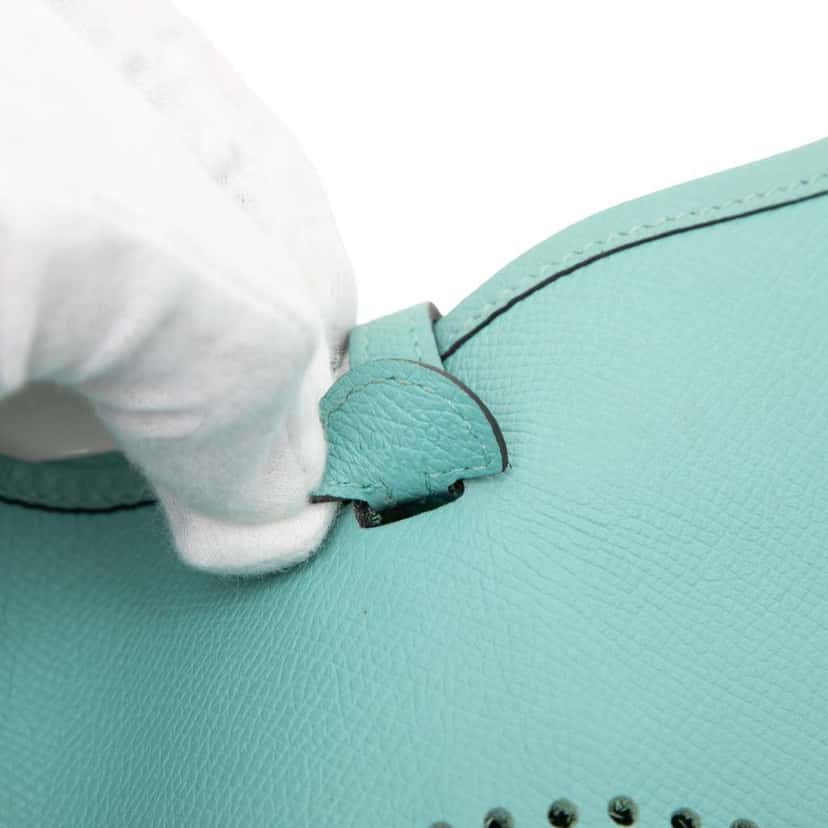 Hermès Epsom Evelyne I TPM Blue Leather Very good condition - Box View