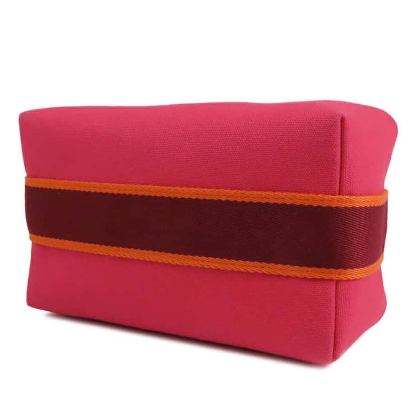 Hermès Small Toile Bride A Brac Case Pink Canvas Very good condition - Inside View