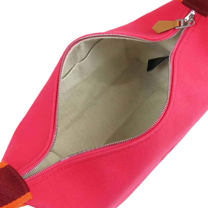 Hermès Small Toile Bride A Brac Case Pink Canvas Very good condition - Model View