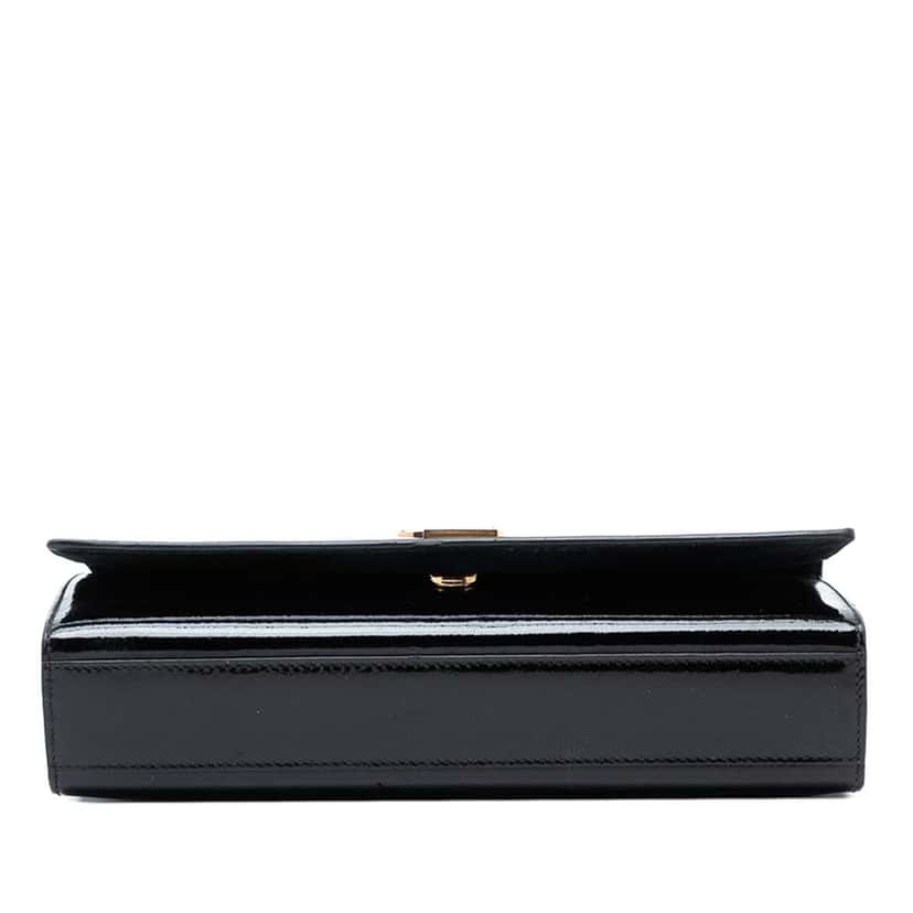 Saint Laurent Medium Patent Monogram Kate Crossbody Black Leather Very good condition - Inside View