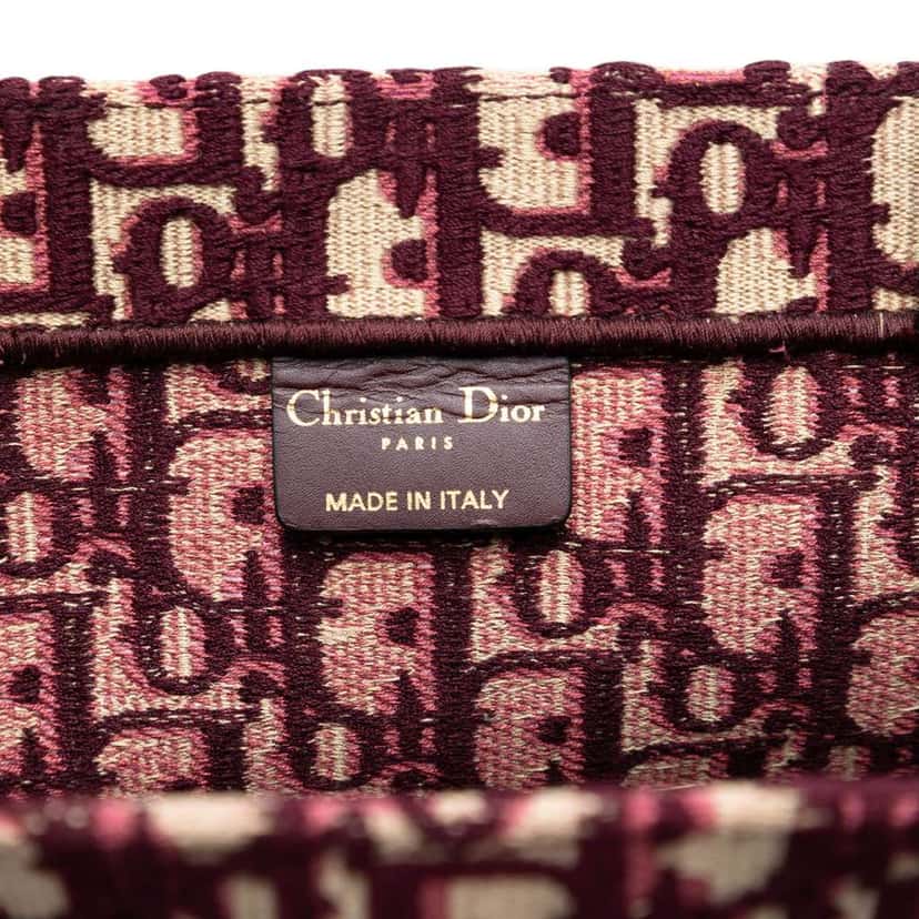 Dior Large Oblique Embroidered Canvas Book Tote Red Canvas Very good condition - Box View