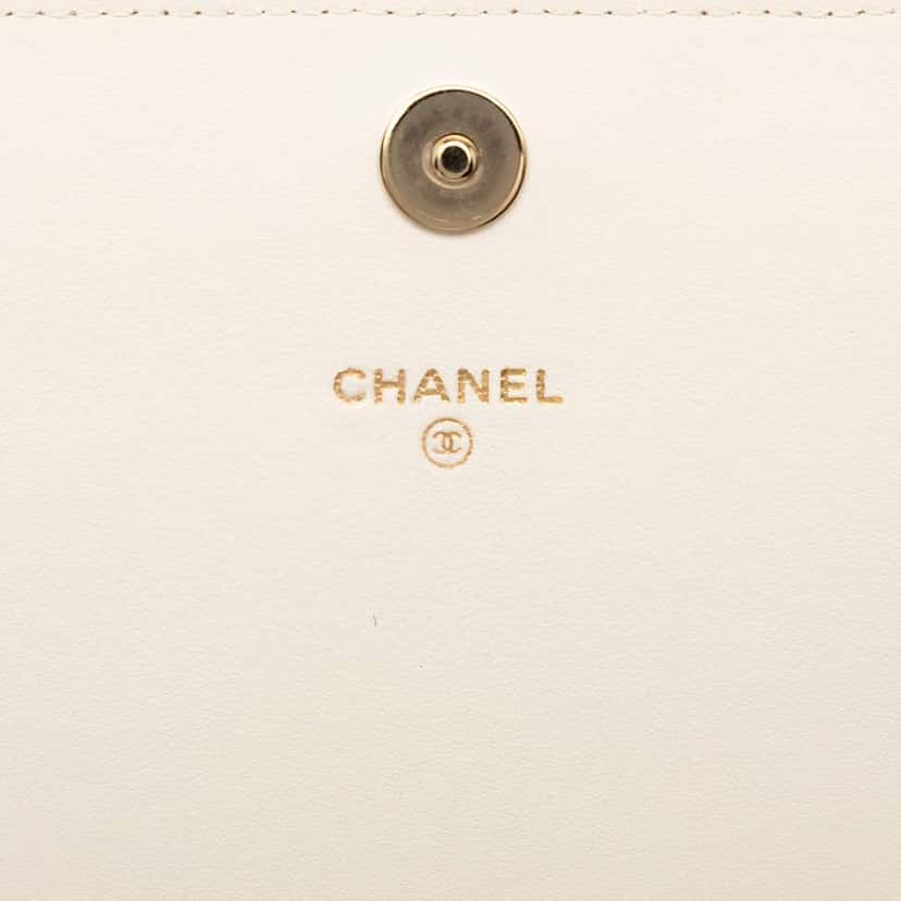 Chanel Quilted Lambskin Book Wallet On Chain Black Leather Very good condition - Box View