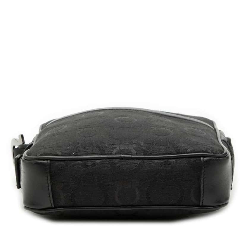 Salvatore Ferragamo Gancini Canvas Crossbody Black Canvas Very good condition - Inside View