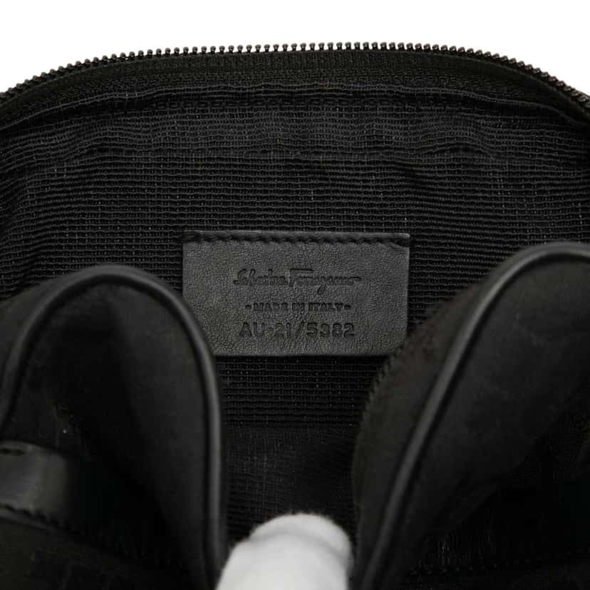 Salvatore Ferragamo Gancini Canvas Crossbody Black Canvas Very good condition - Box View