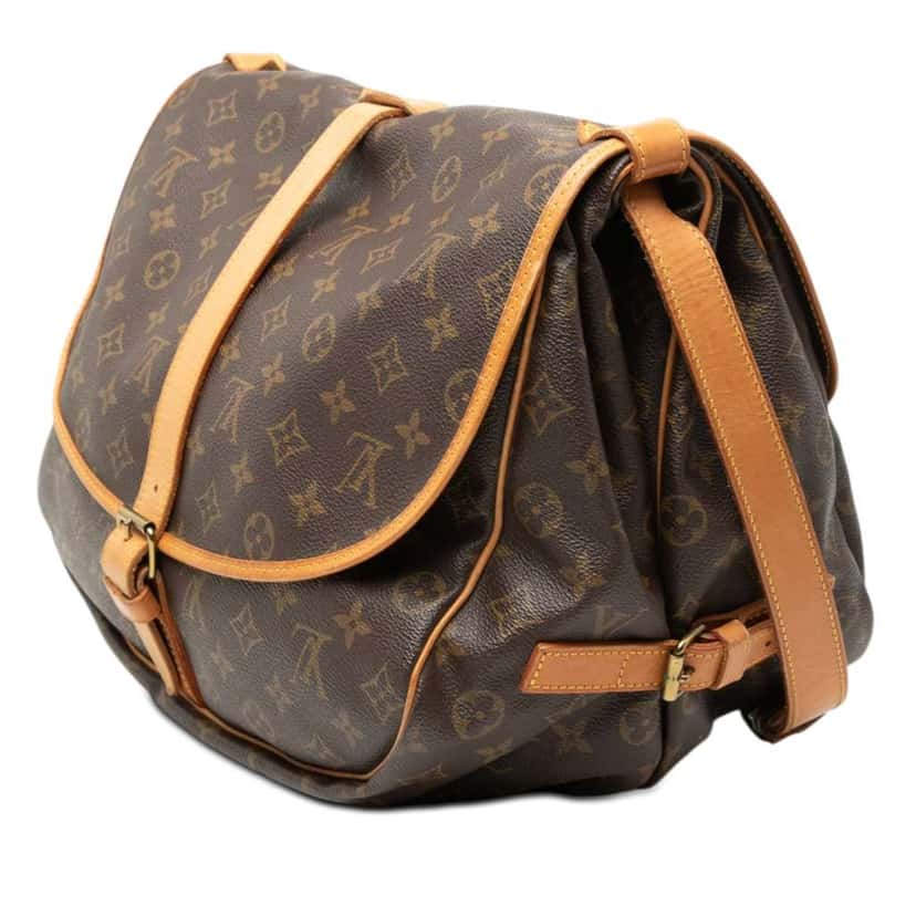 Louis Vuitton Monogram Saumur 35 Brown Very good condition - Back View