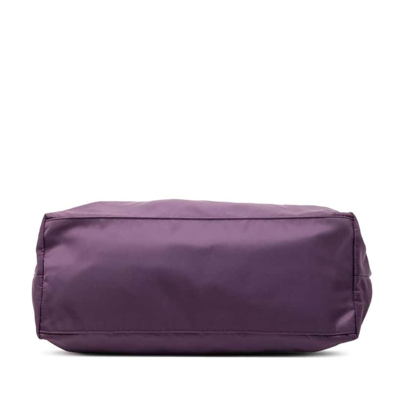 Prada Saffiano Trimmed Tessuto Tote Purple Good condition - Inside View