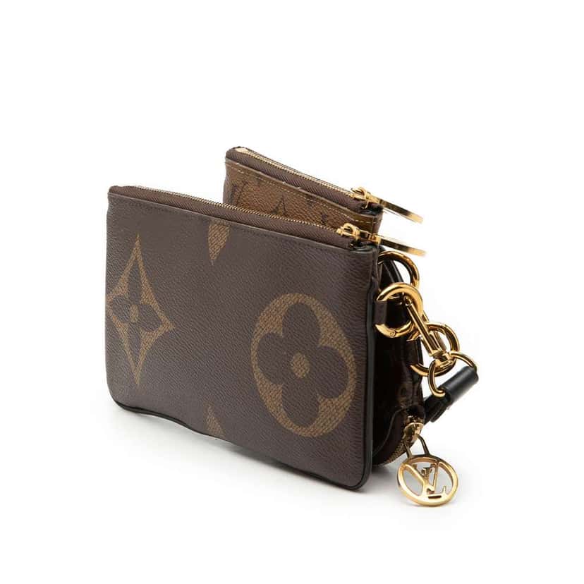 Louis Vuitton Monogram Reverse Giant Trio Pouch Set Brown Very good condition - Back View