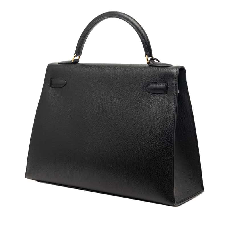 Hermès Ardennes Kelly Sellier 32 Black Leather Very good condition - Back View