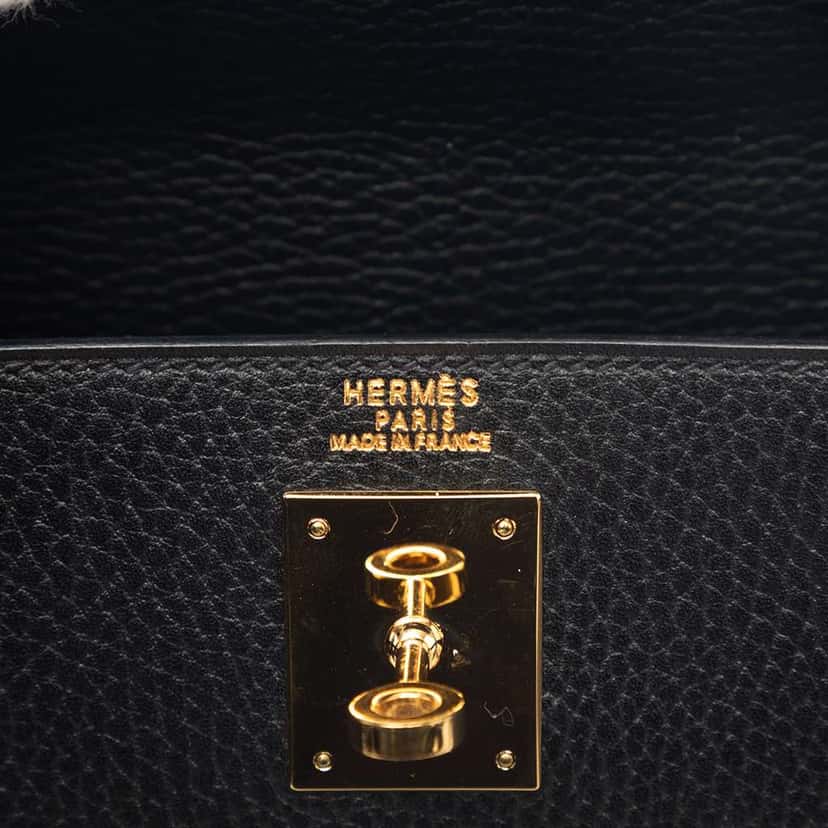 Hermès Ardennes Kelly Sellier 32 Black Leather Very good condition - Box View