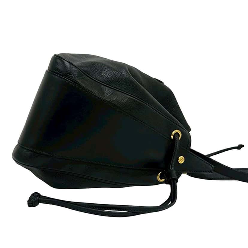 Gucci Leather Web Bucket Bag Black Leather Very good condition - Box View