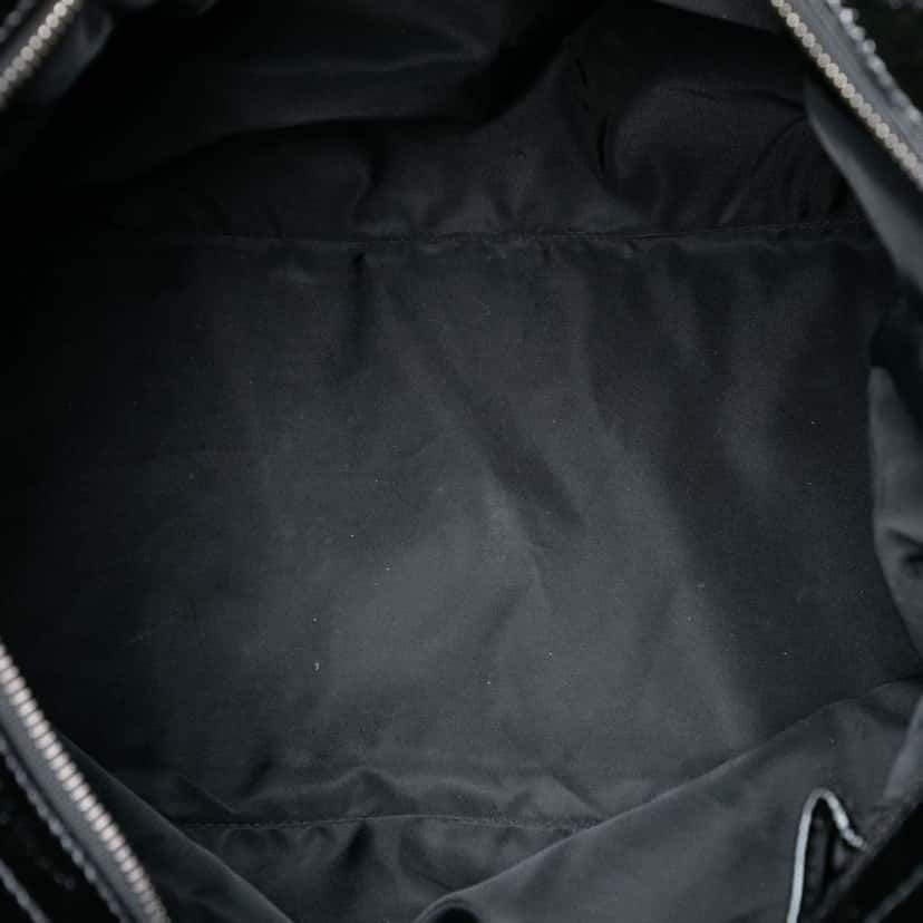 Burberry Large Beat Check Nylon Lowry Satchel Grey Very good condition - Model View